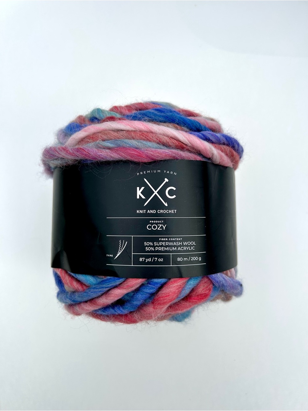 KC Knit and Crochet Cozy Chunky Yarn - Ocean Sunset